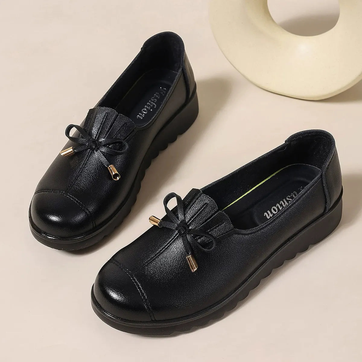 Paisley | Women's Leather Loafers Cushioned Sole Slip-On