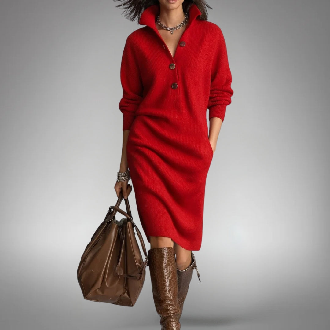Elona - Sophisticated Midi Dress