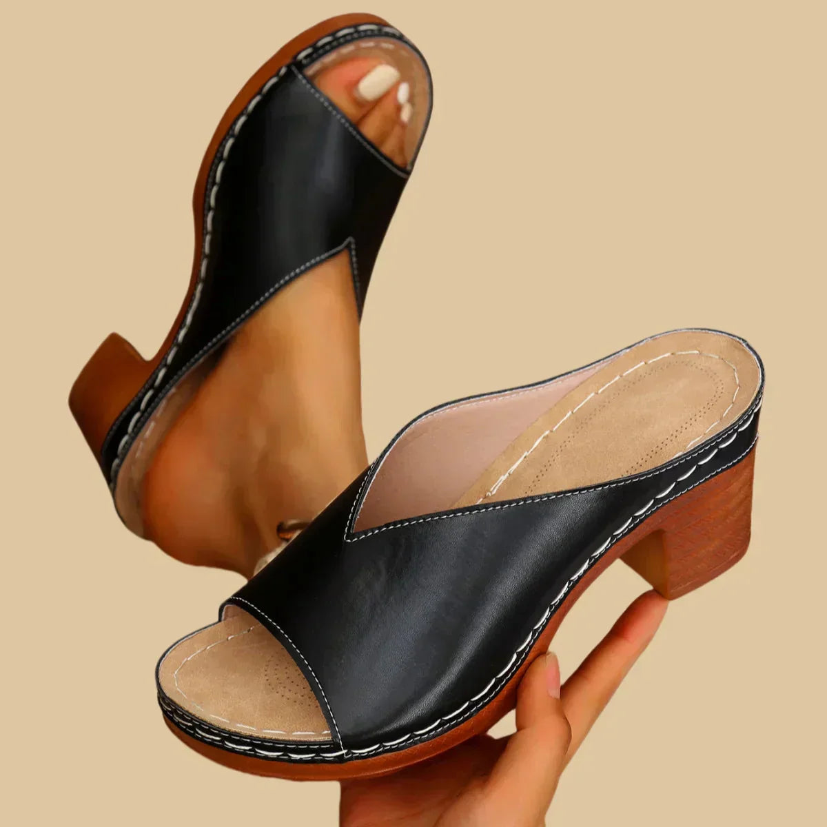 Lisa | Orthopedic Sandals with Thick Heels