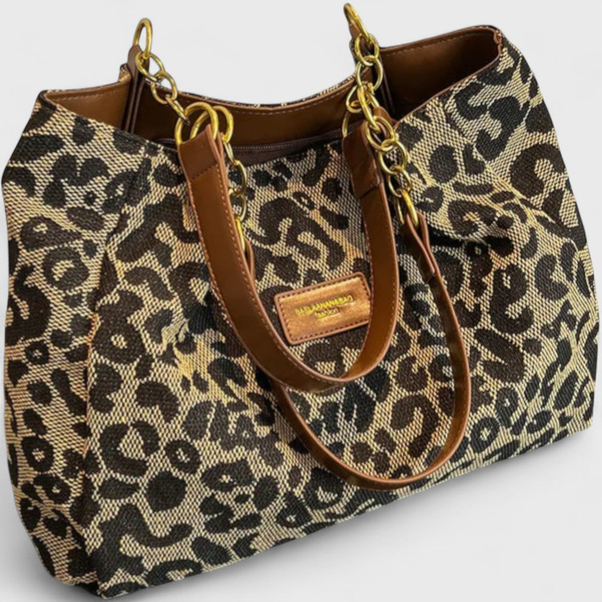 Klara - Leopard Print Canvas Tote