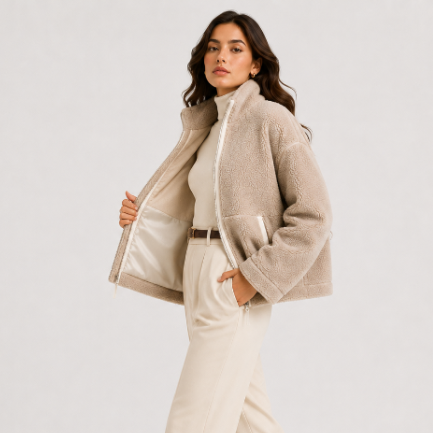 Women's Classic Fleece Jacket Refined Winter Comfort