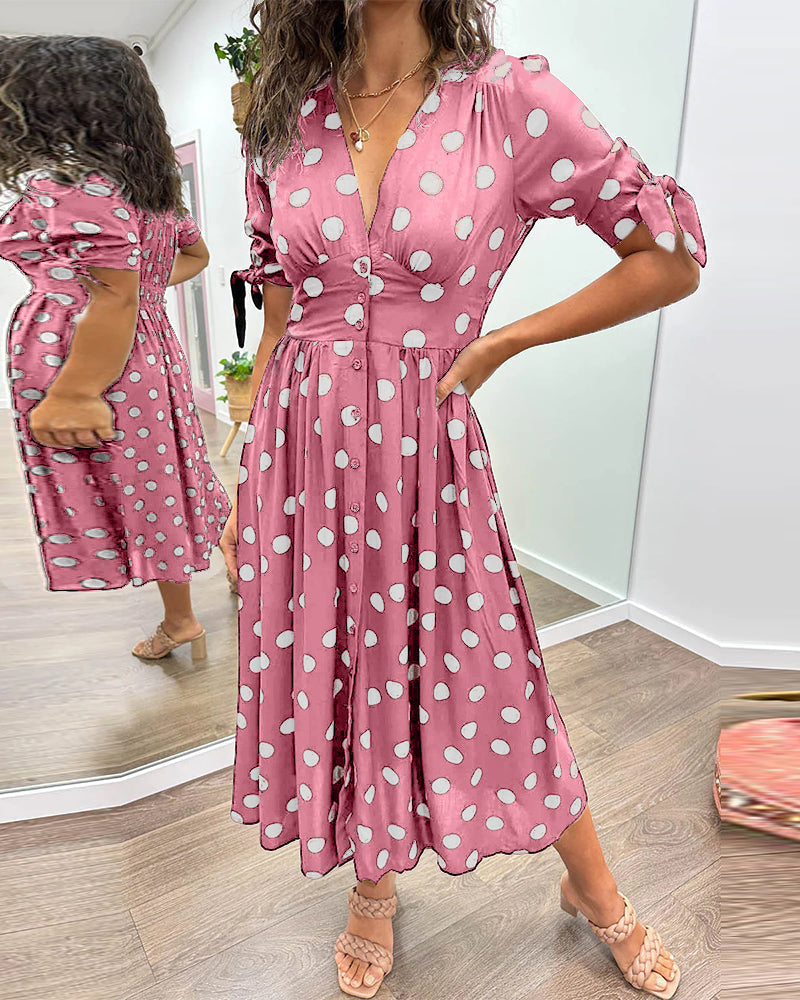 Bailey™ | Elegant Polka Dot Dress