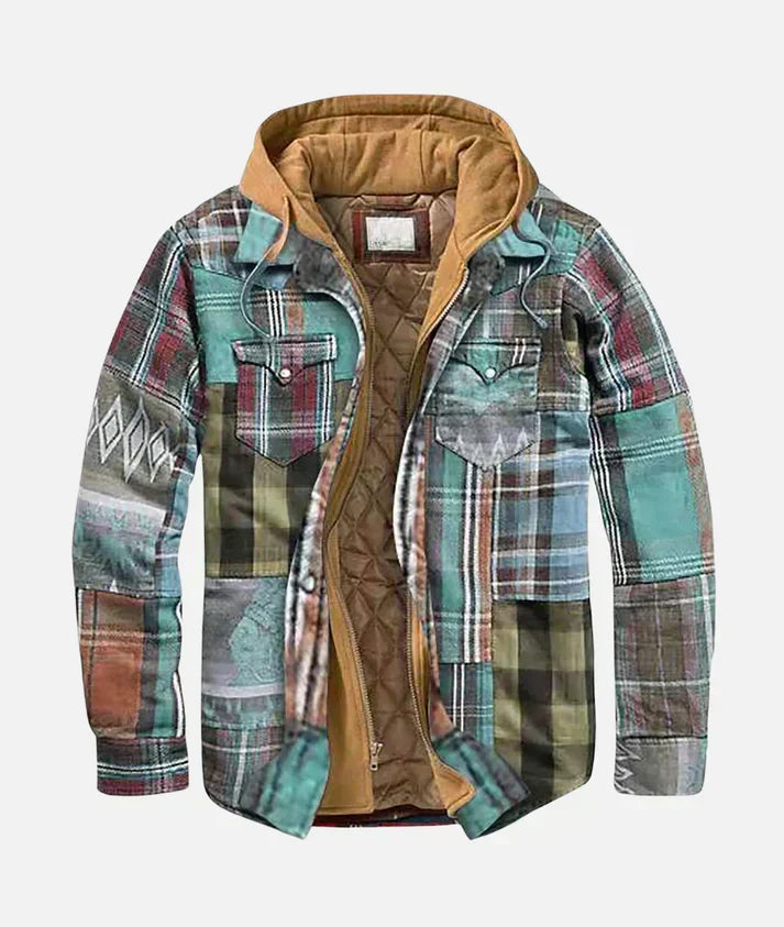 Rico – Patchwork Plaid Jacket for Men