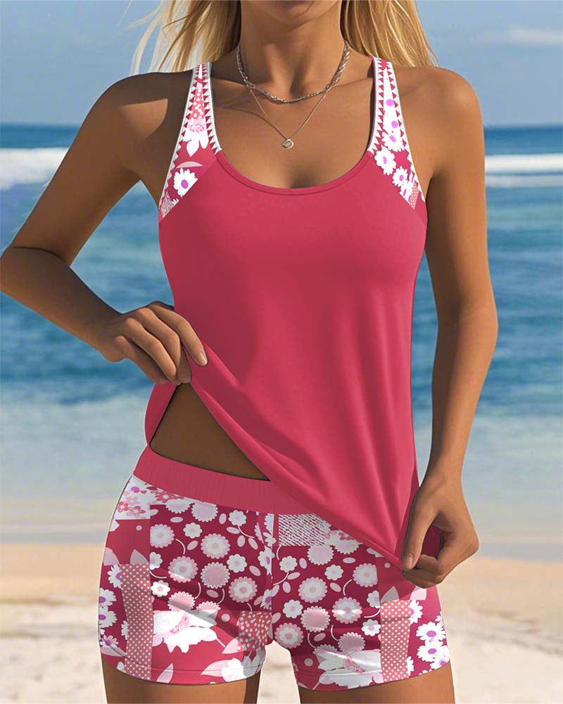 Melanie | Two-Piece Swimsuit with Comfortable Fit and Floral Beach Style