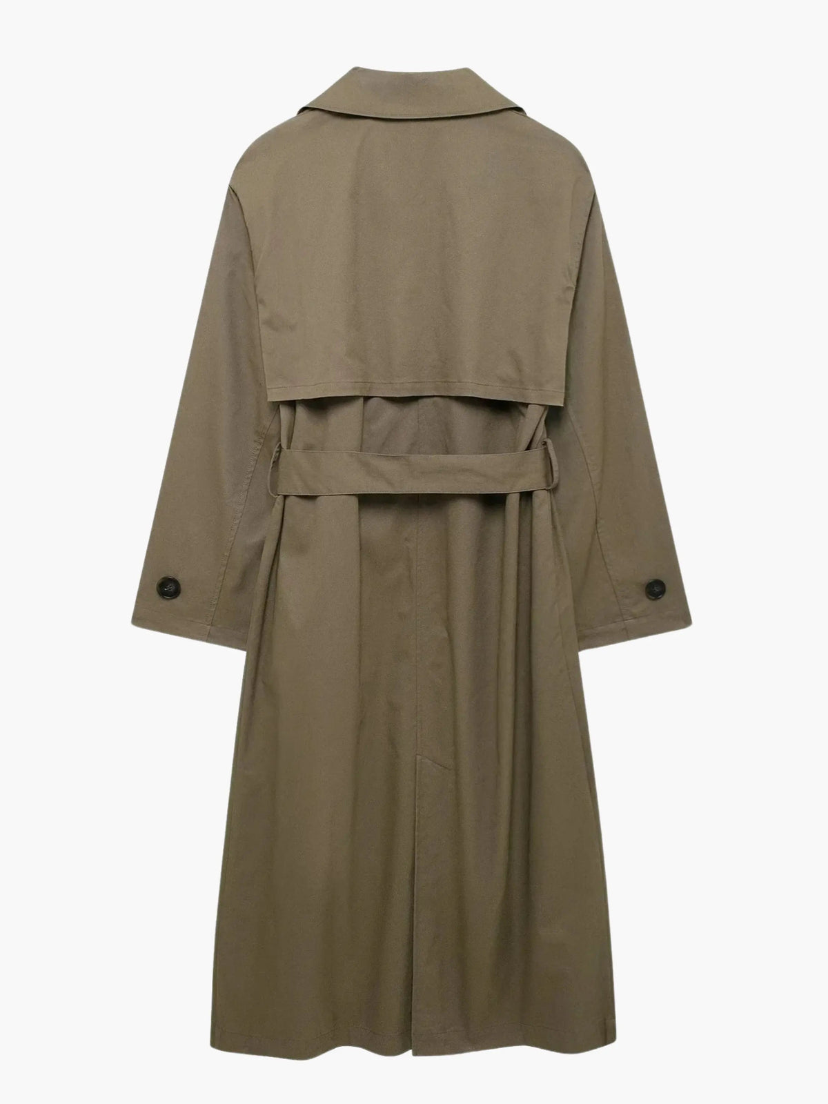 Classic Double-Breasted Trench Coat -Timeless Elegance