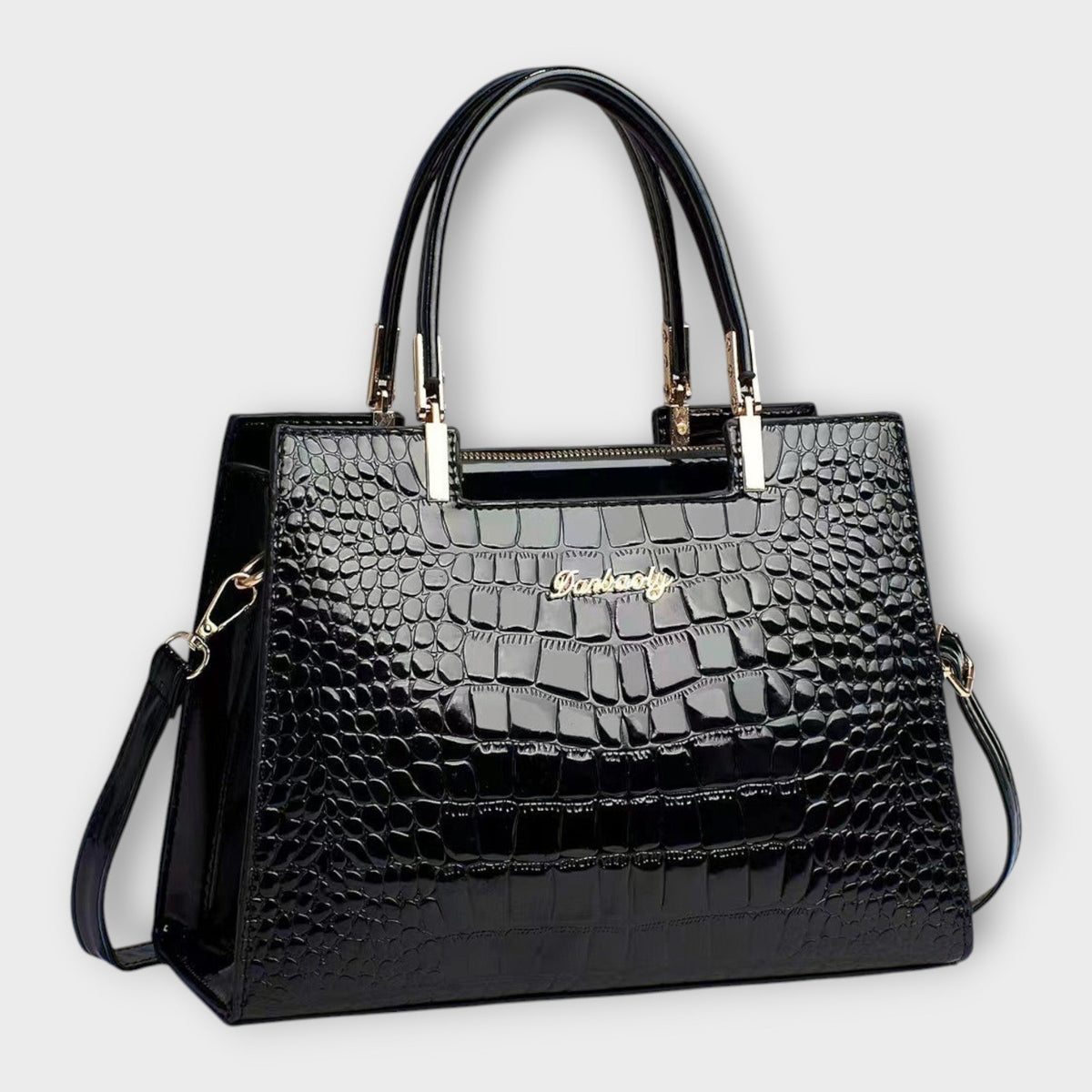 Veralie - Shiny Crocodile Skin Pattern Handbag