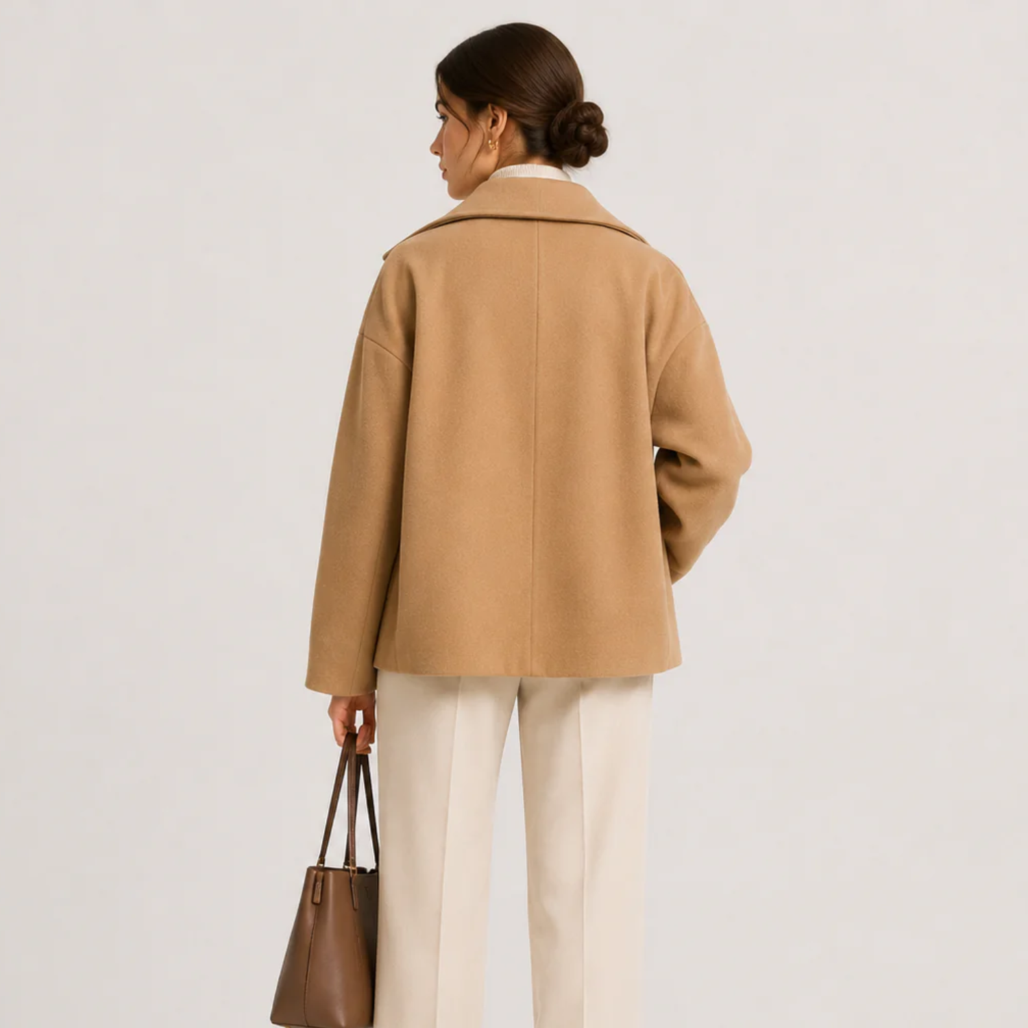 Women's Button Front Jacket Relaxed Fit Timeless Outerwear