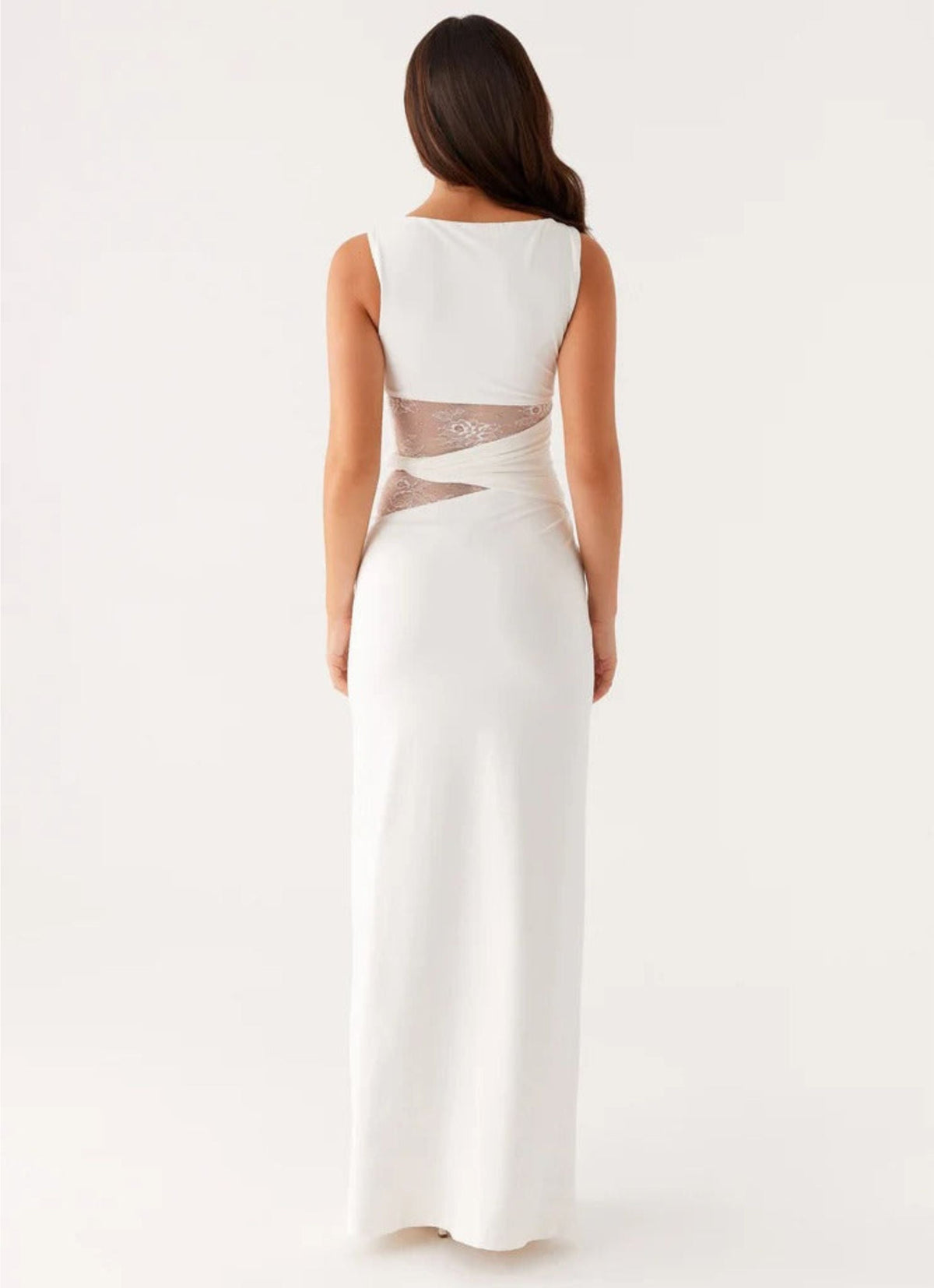 Larra – Figure Hugging Maxi Dress with Cutouts and Lacing