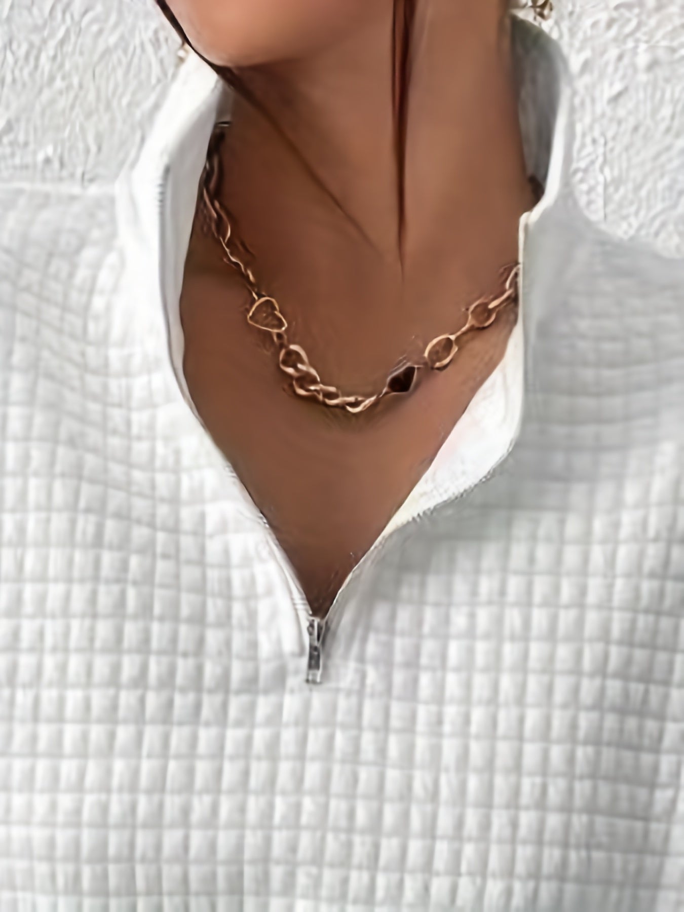 Relaxed Quarter-Zip Mock Neck Pullover