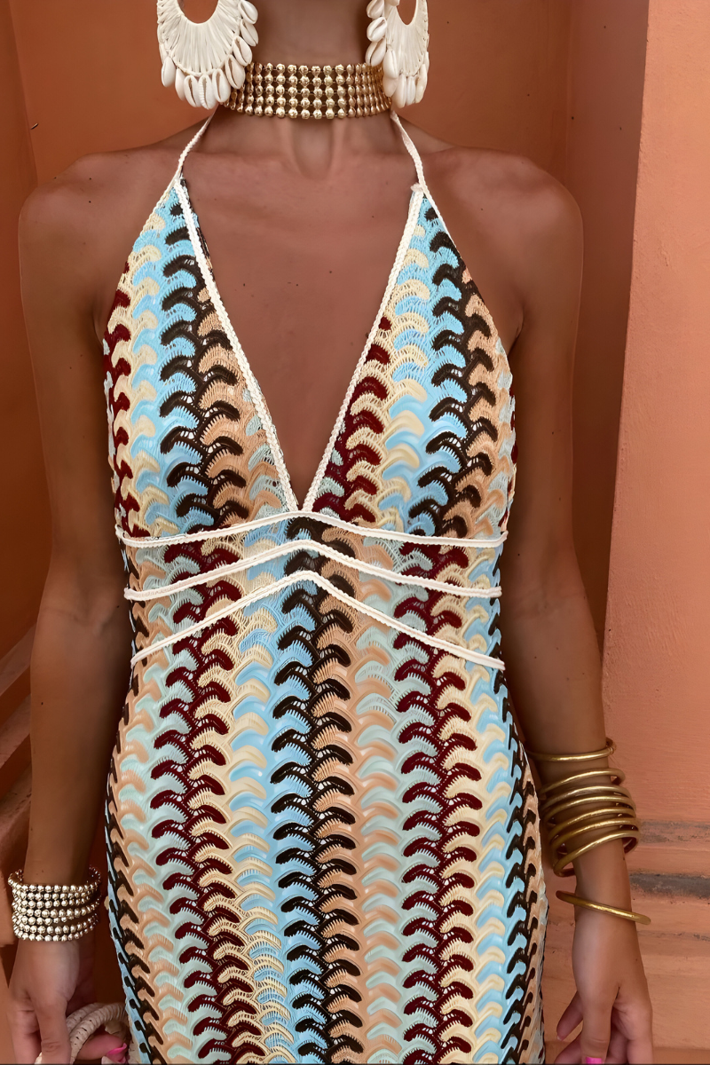 Malia | Women's Boho Maxi Dress Open Back Lightweight Fabric