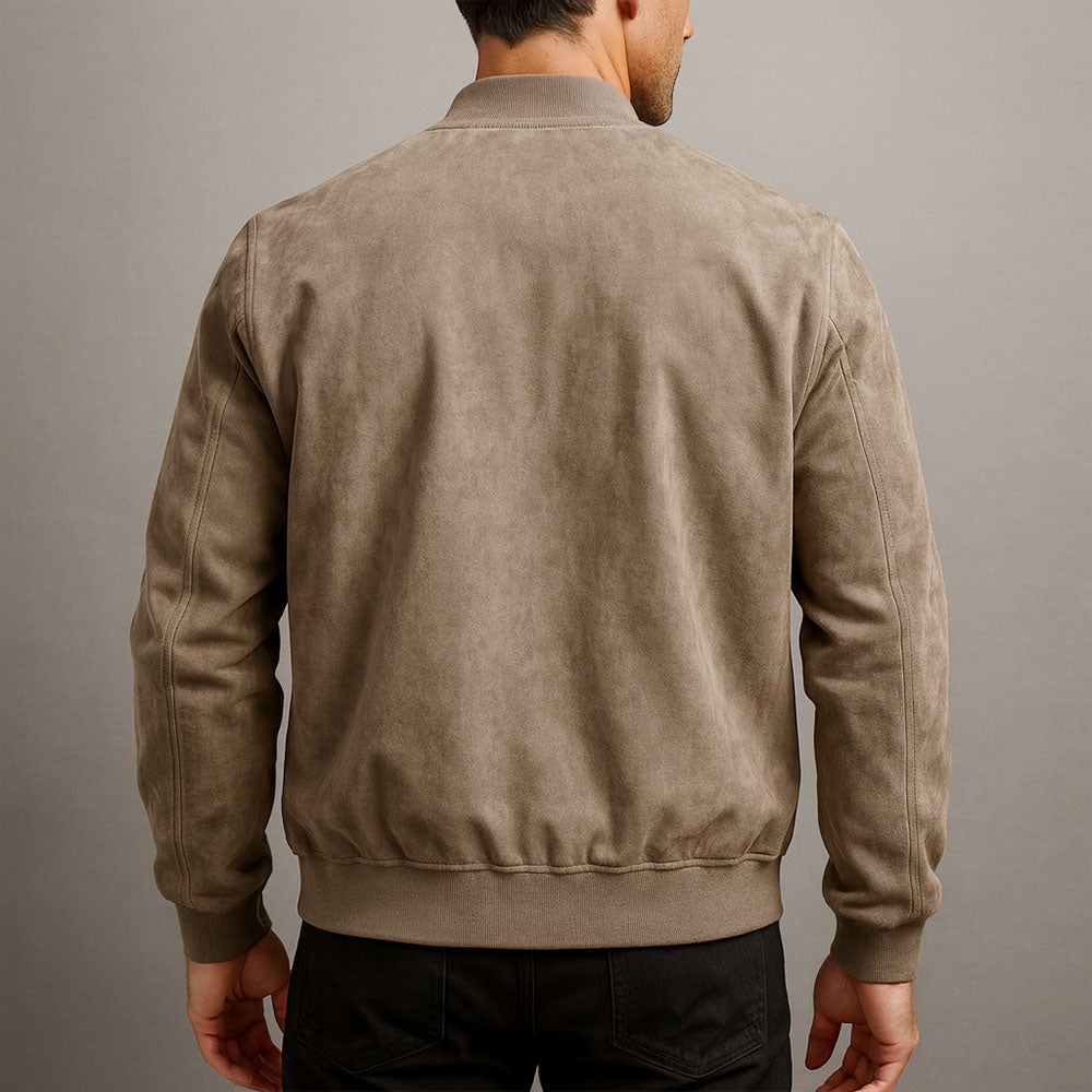 Nico – Timeless Genuine Suede Bomber Jacket