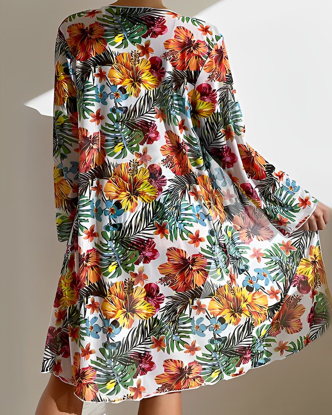 Juanita | Tropical Print Bikini Set with Cover-Up