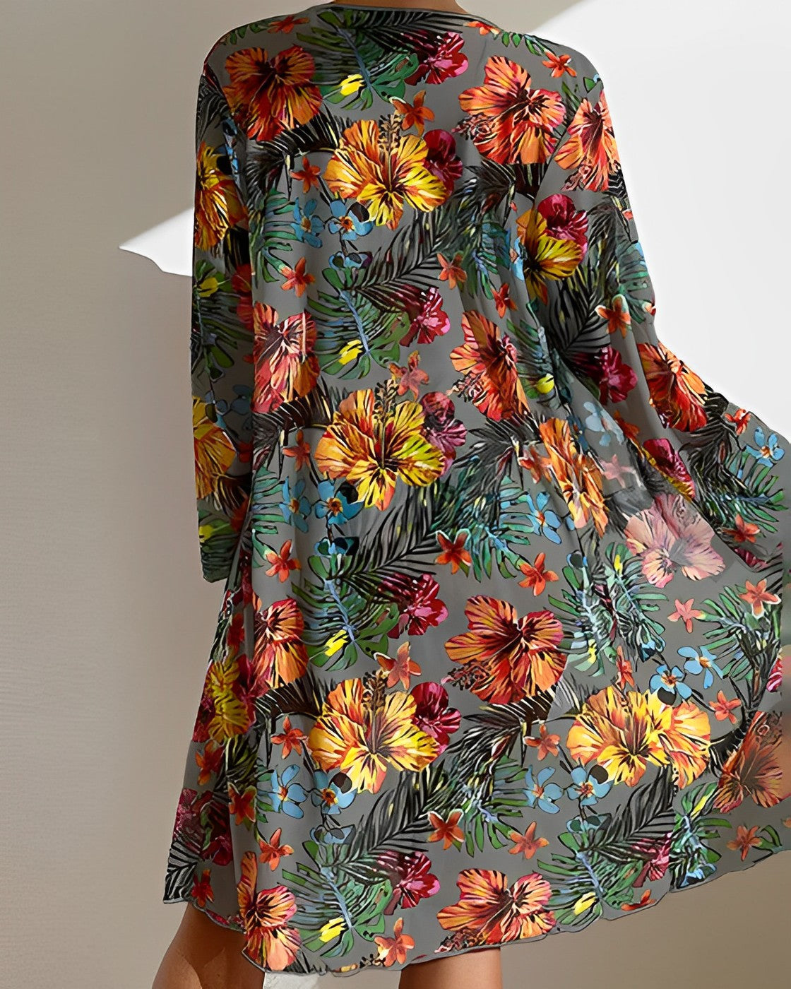 Juanita | Tropical Print Bikini Set with Cover-Up