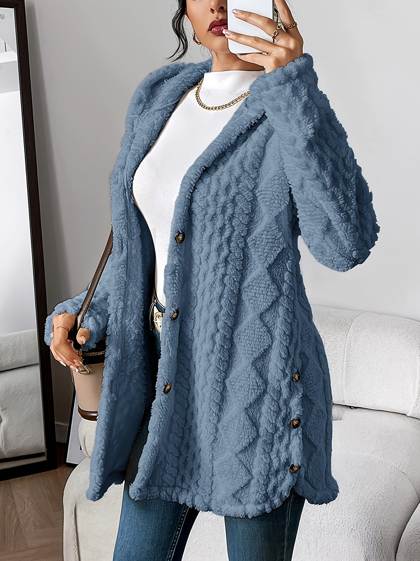 Adriana | Plush Hooded Cardigan