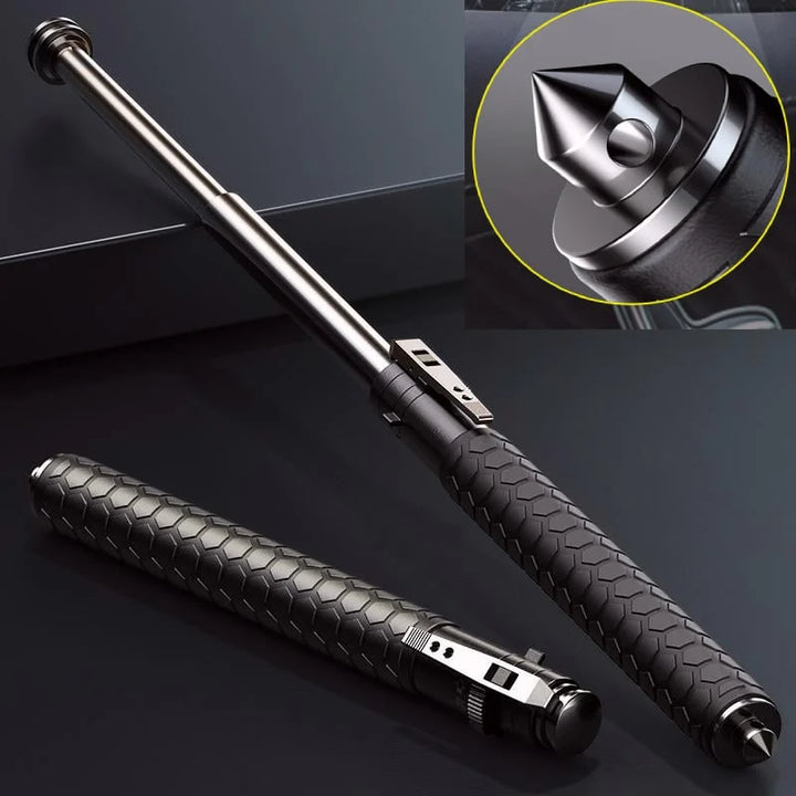 Telescopic Self-Defense Walking Stick | One-Click, Durable Safety Aid
