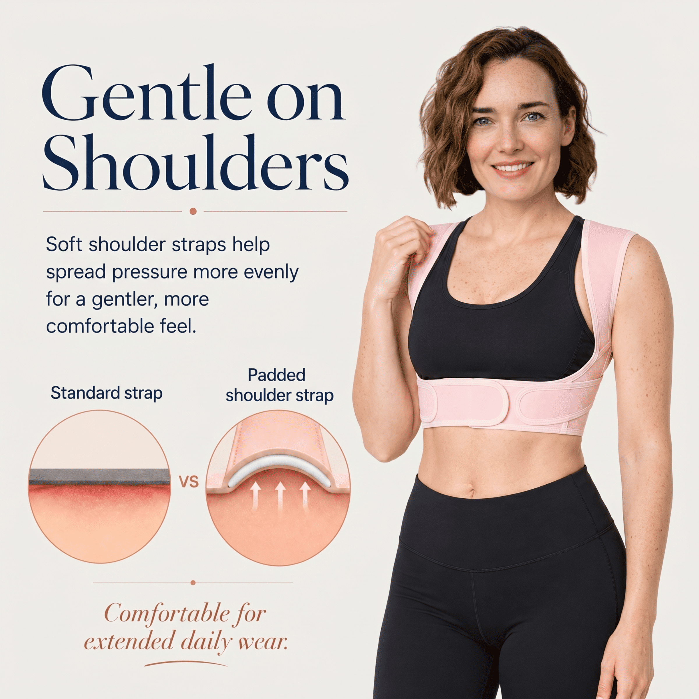 Ergonomic Posture Support Brace - Breathable Back & Shoulder Support