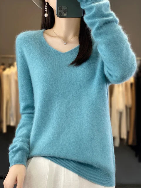 Vespera | Women's Relaxed Fit V-Neck Sweater