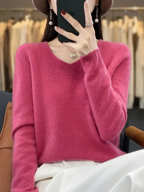 Vespera | Women's Relaxed Fit V-Neck Sweater