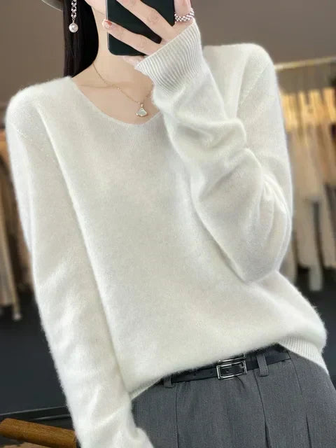 Vespera | Women's Relaxed Fit V-Neck Sweater