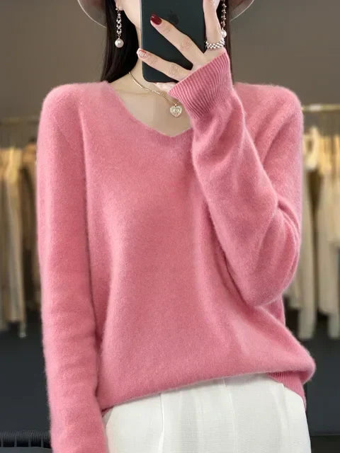 Vespera | Women's Relaxed Fit V-Neck Sweater