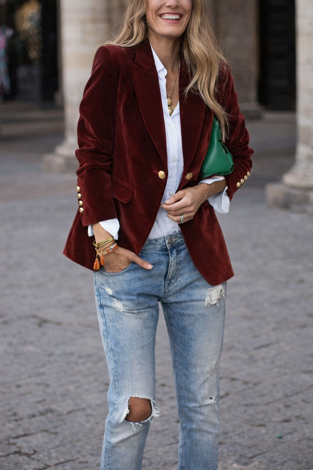 Carole | Elegant Velvet Blazer