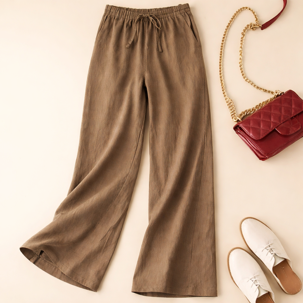Cherry | Relaxed Drawstring Linen Pants