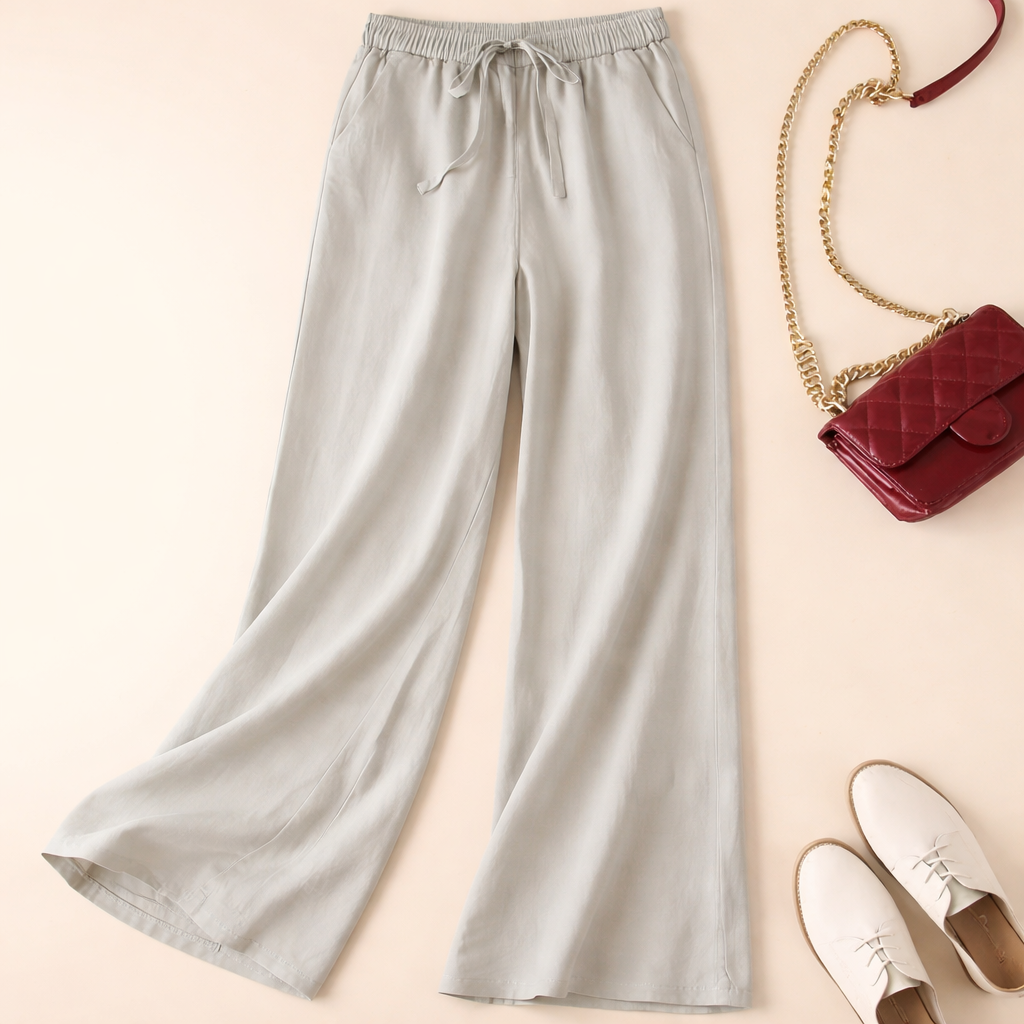 Cherry | Relaxed Drawstring Linen Pants