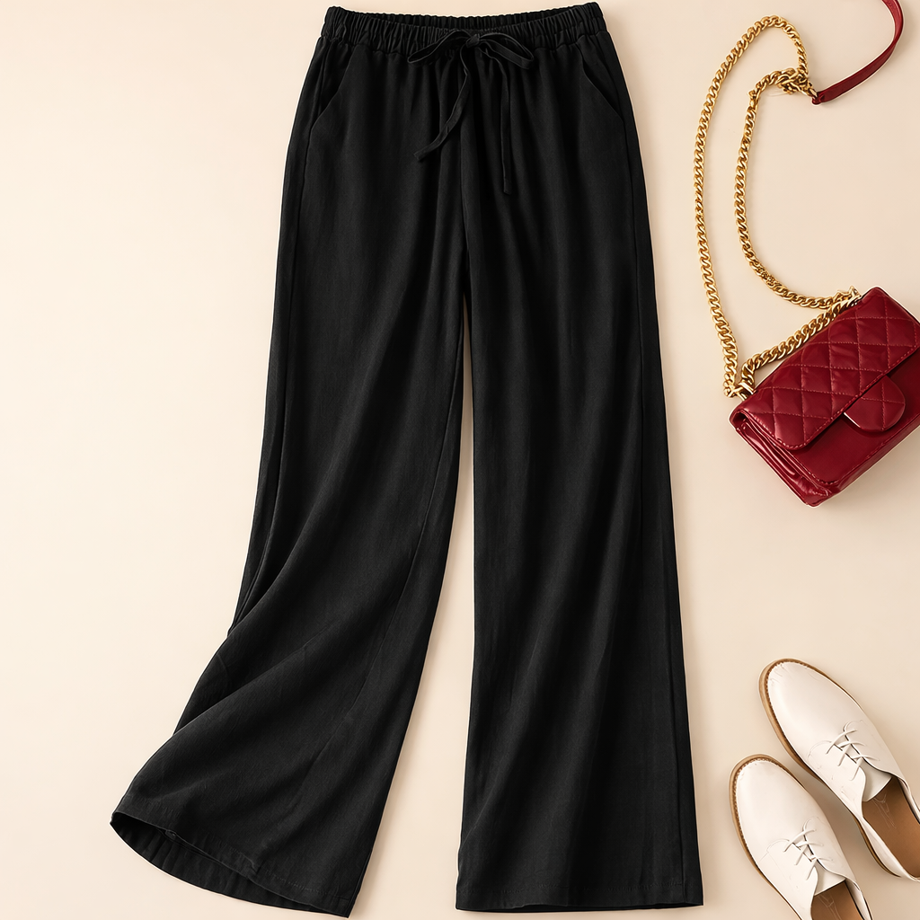 Cherry | Relaxed Drawstring Linen Pants
