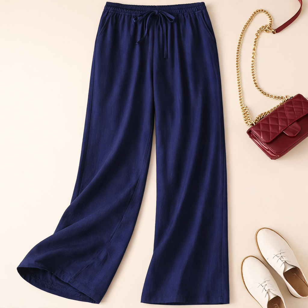 Cherry | Relaxed Drawstring Linen Pants