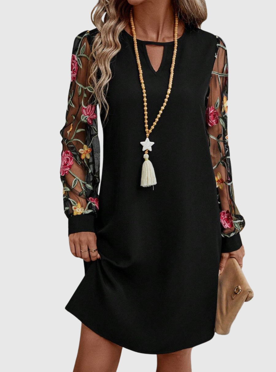 Jaia – Elegant V-Neck Floral Mini Dress