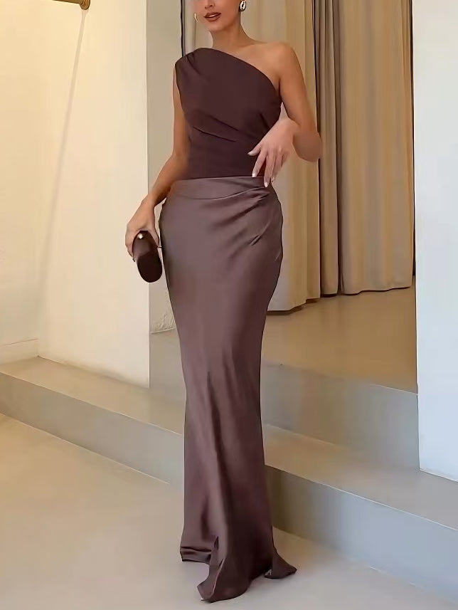 Anita | Fall Wedding Guest Pleated Maxi Dress