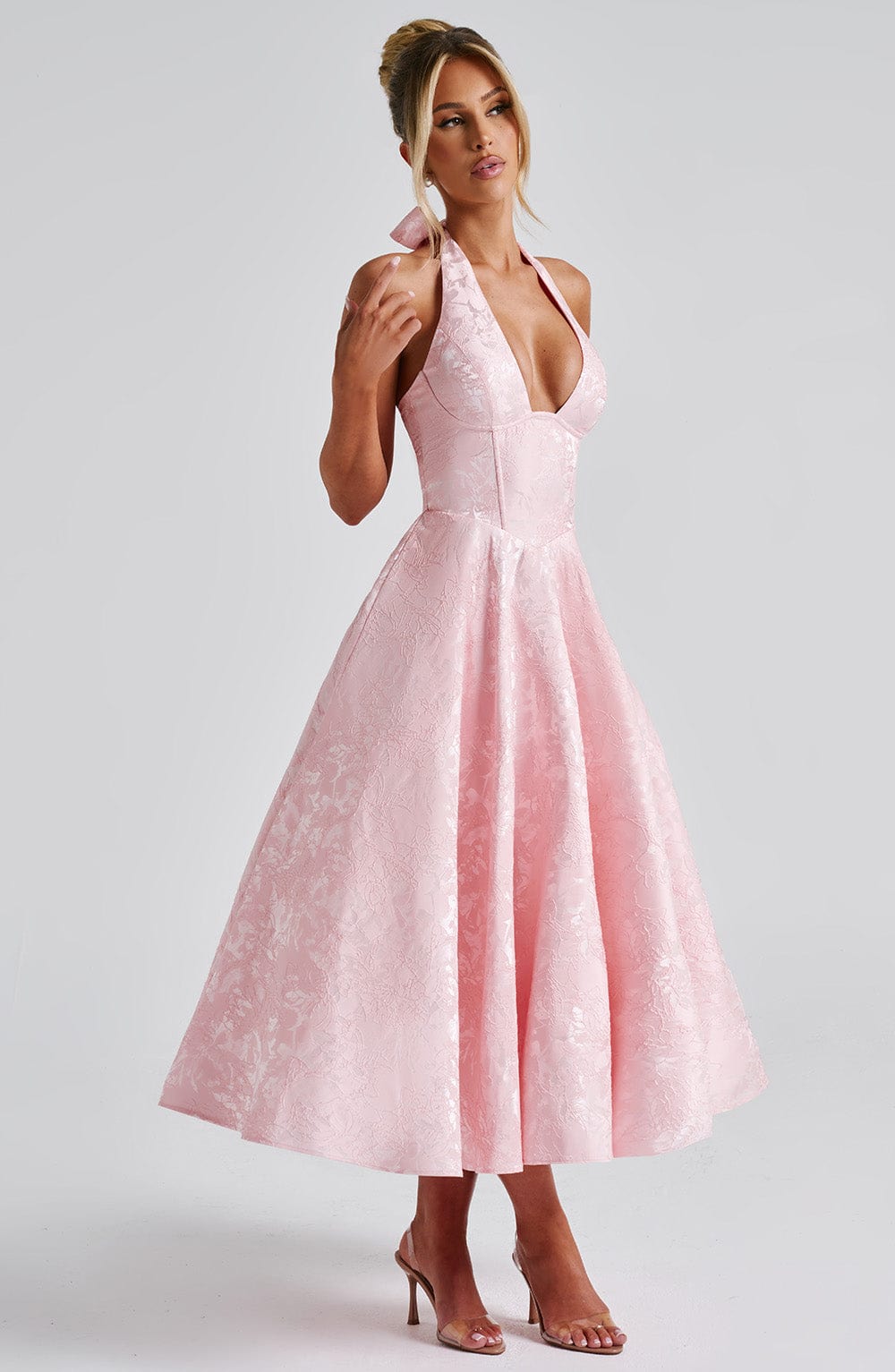 Kira | Women's Halter Midi Cocktail Dress