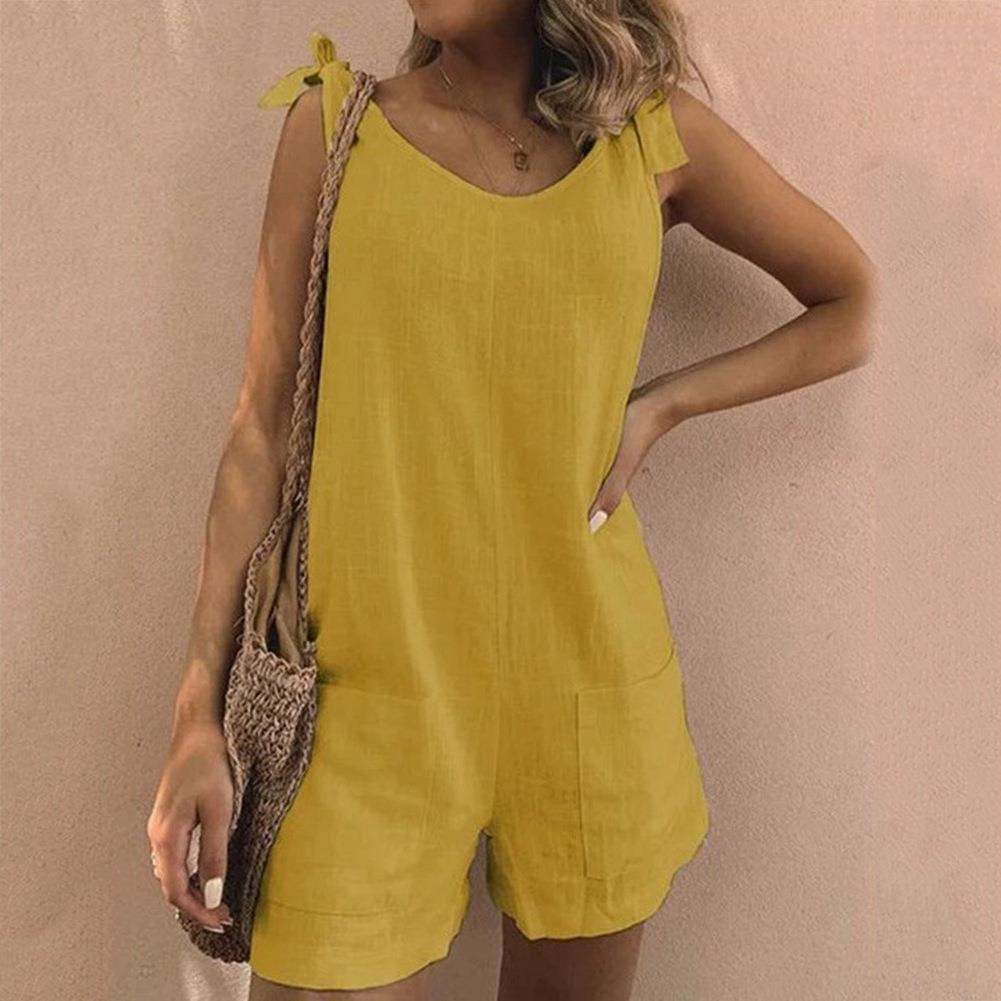 Shirley™ | Bow Strap Pocket Playsuit
