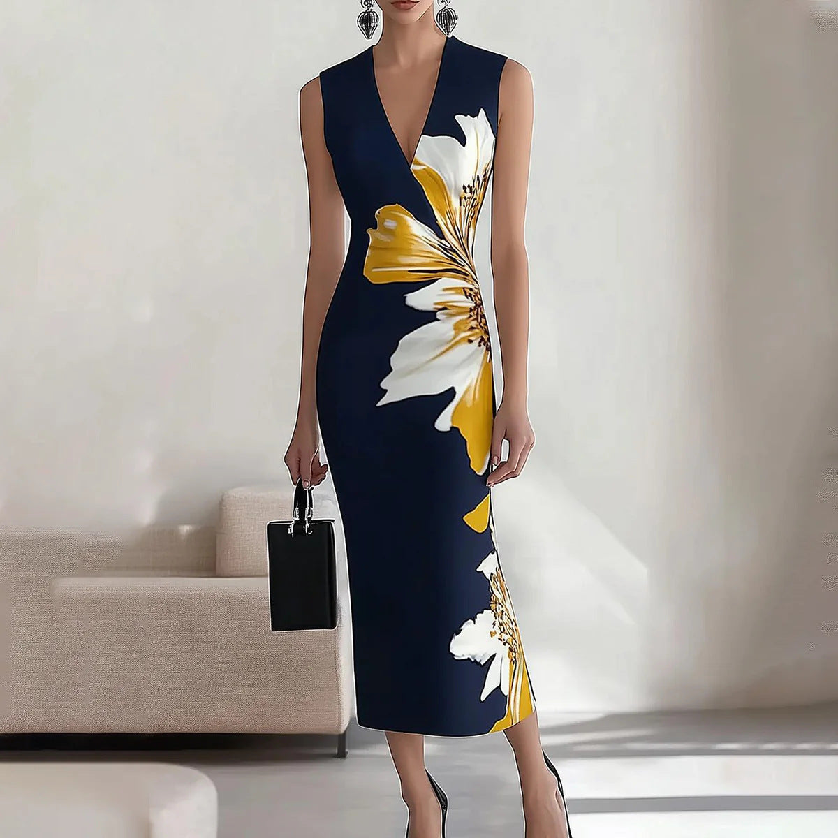 Veronica – Elegant Floral Midi Dress