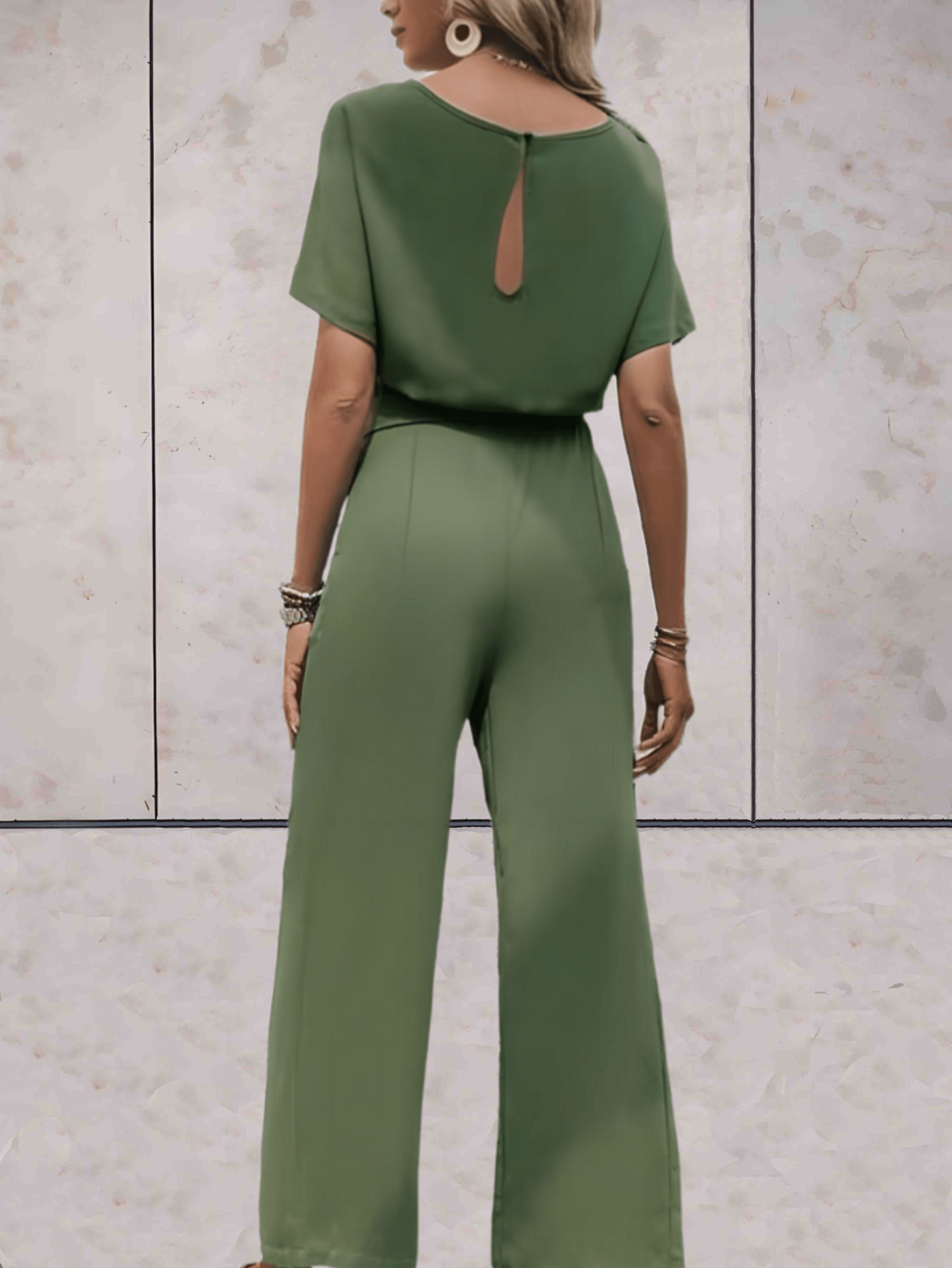 Cali | Women's Two Piece Set Short Sleeve Top Wide Leg Pants