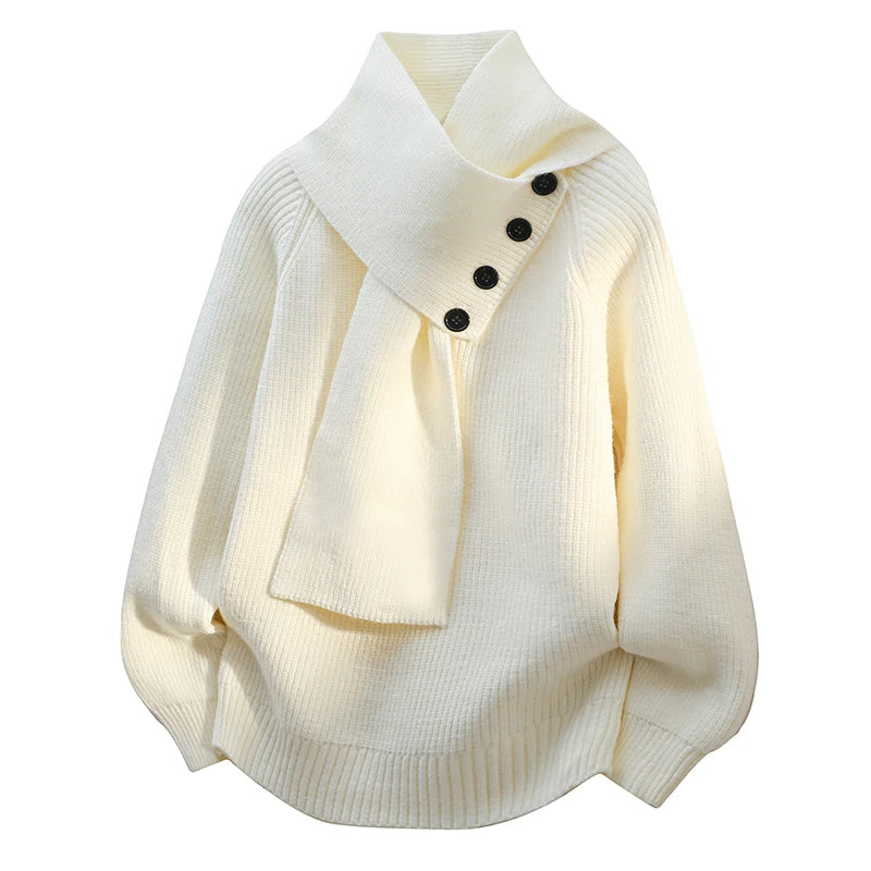 Imogen | Cozy Scarf-Neck Sweater