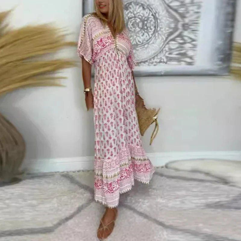 Autumn™ | Boho Print Maxi Dress