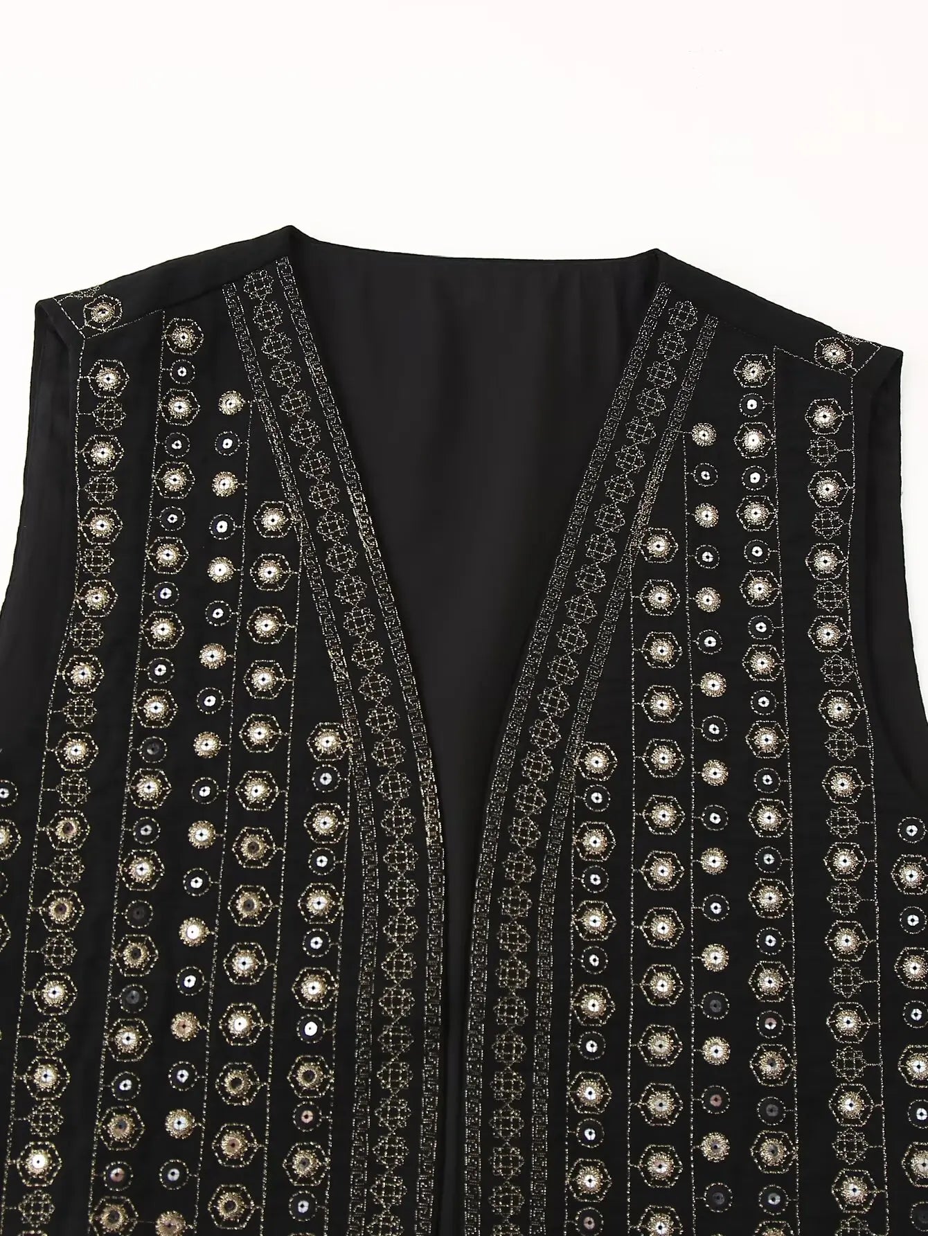 Celestia | Sequin Pattern Boho Vest