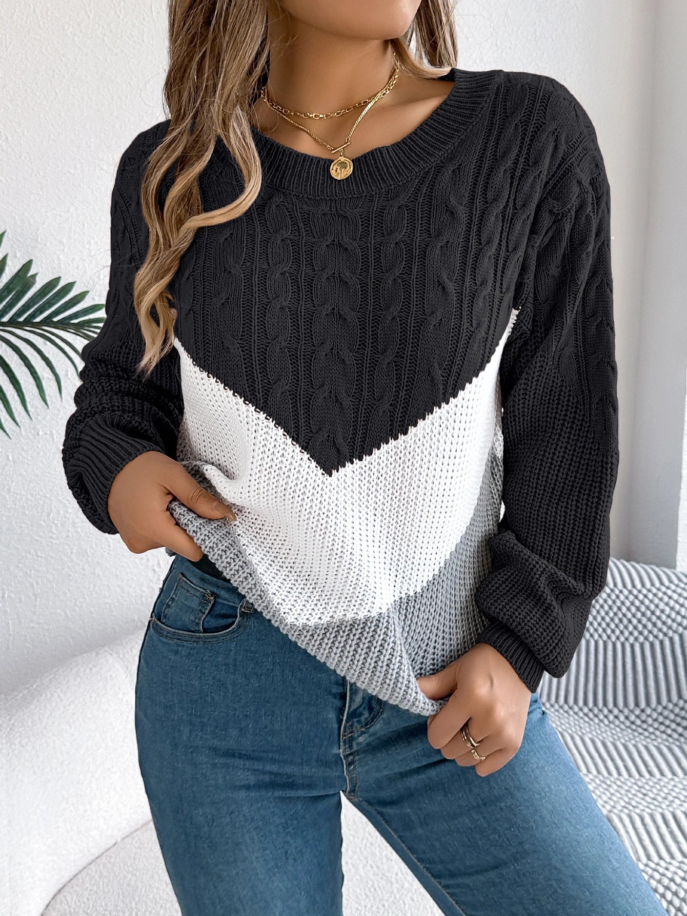 Flora | Chevron Stitch Pullover