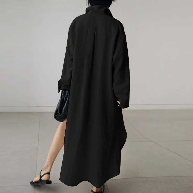 Lena - Casual Oversized Shirt Dress
