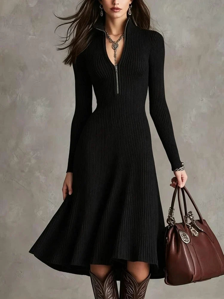 Selyn Quarter Zip Sweater Dress