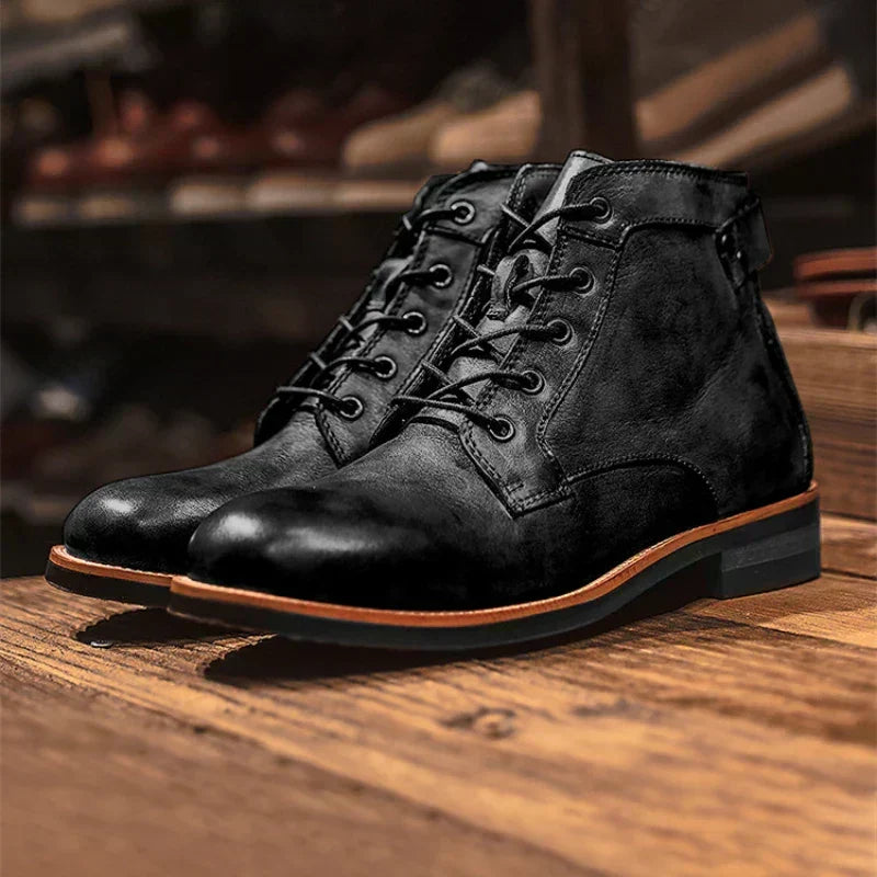 Fredie - Men’s Retro Round-Toe Boots