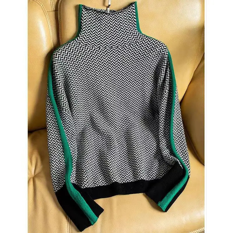 Piper™ | Herringbone Luxe Turtleneck
