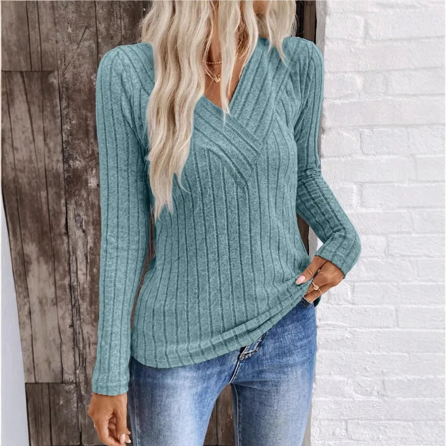 Quinn | Elegant Sunken Stripe Sweater