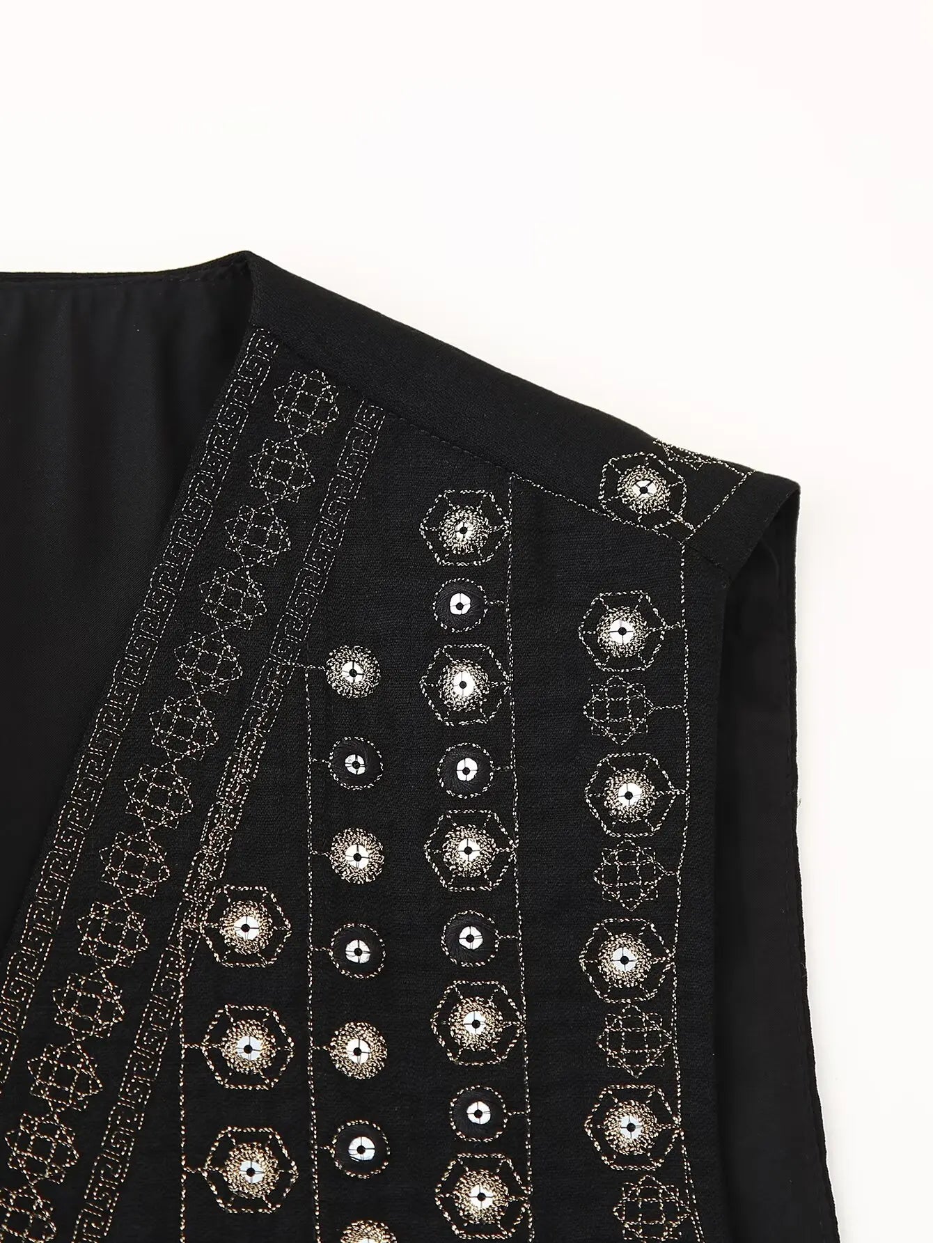 Celestia | Sequin Pattern Boho Vest
