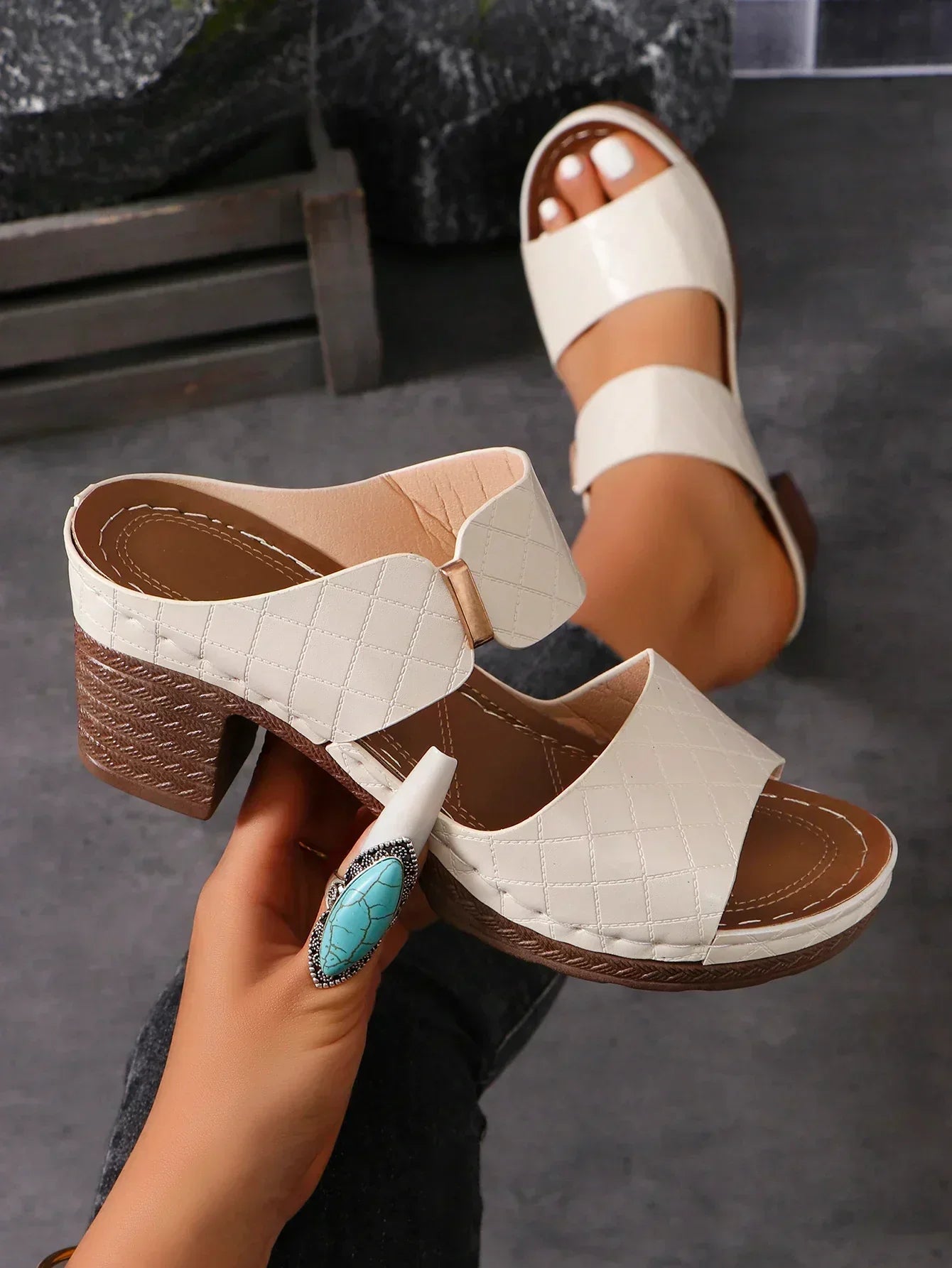 Keira | Women's Arch Support Block Heel Flat Sandals