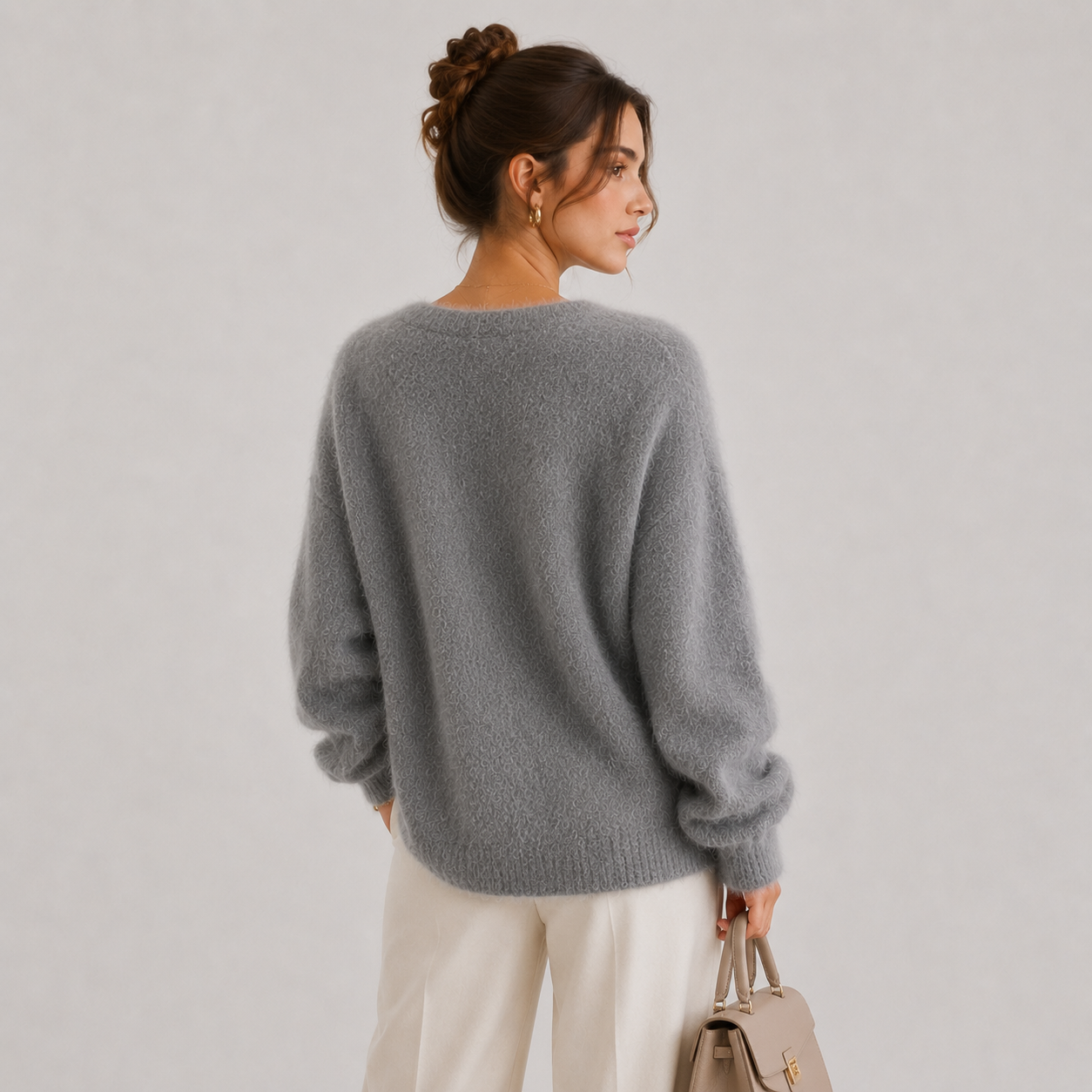 Women's Knit Cardigan Comfortable Long Sleeve Button Sweater