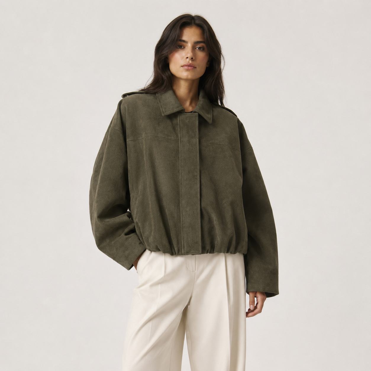 Women's Relaxed Fit Suede Jacket Timeless Refined Outerwear