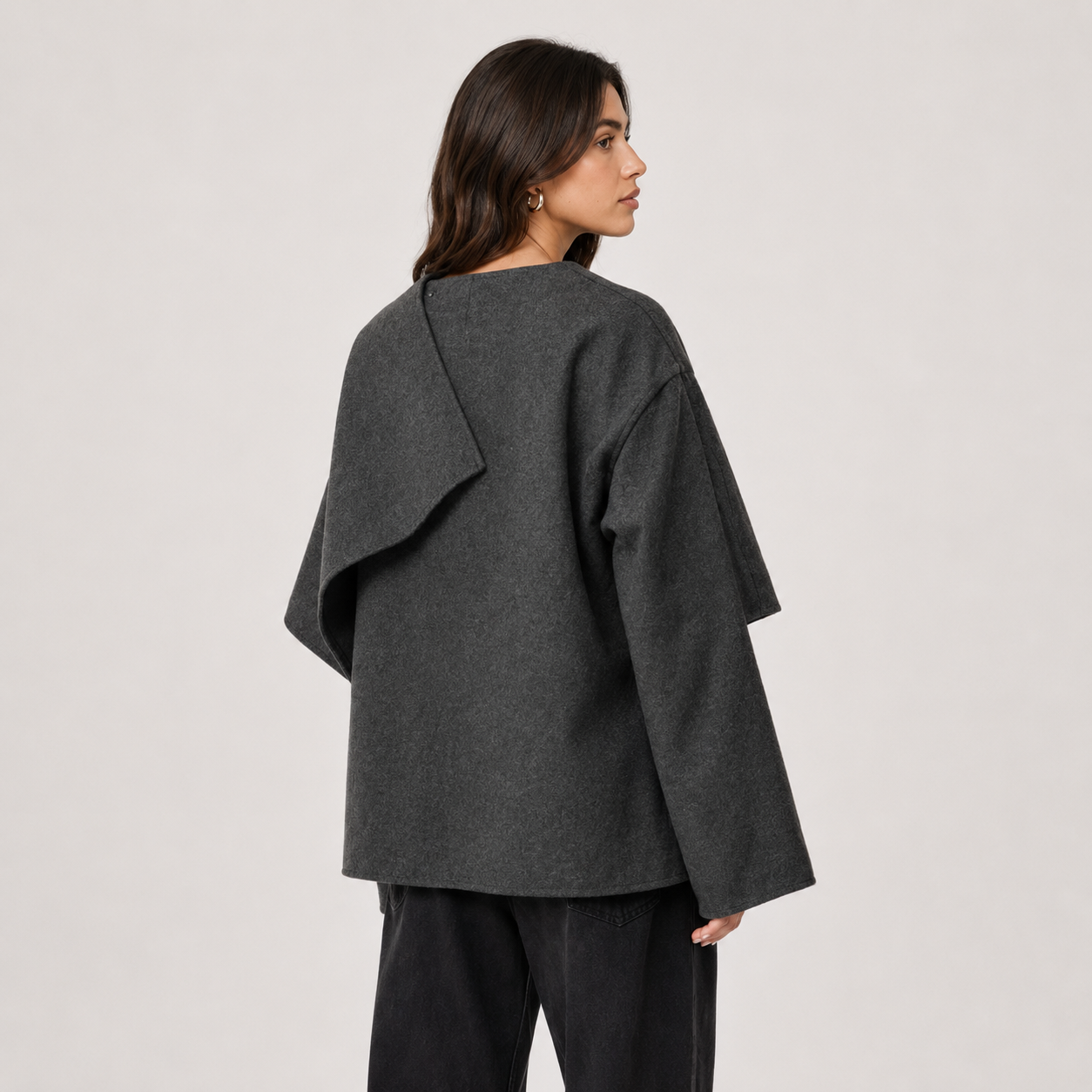 Women's Relaxed Fit Cape Coat Cozy Everyday Winter Jacket