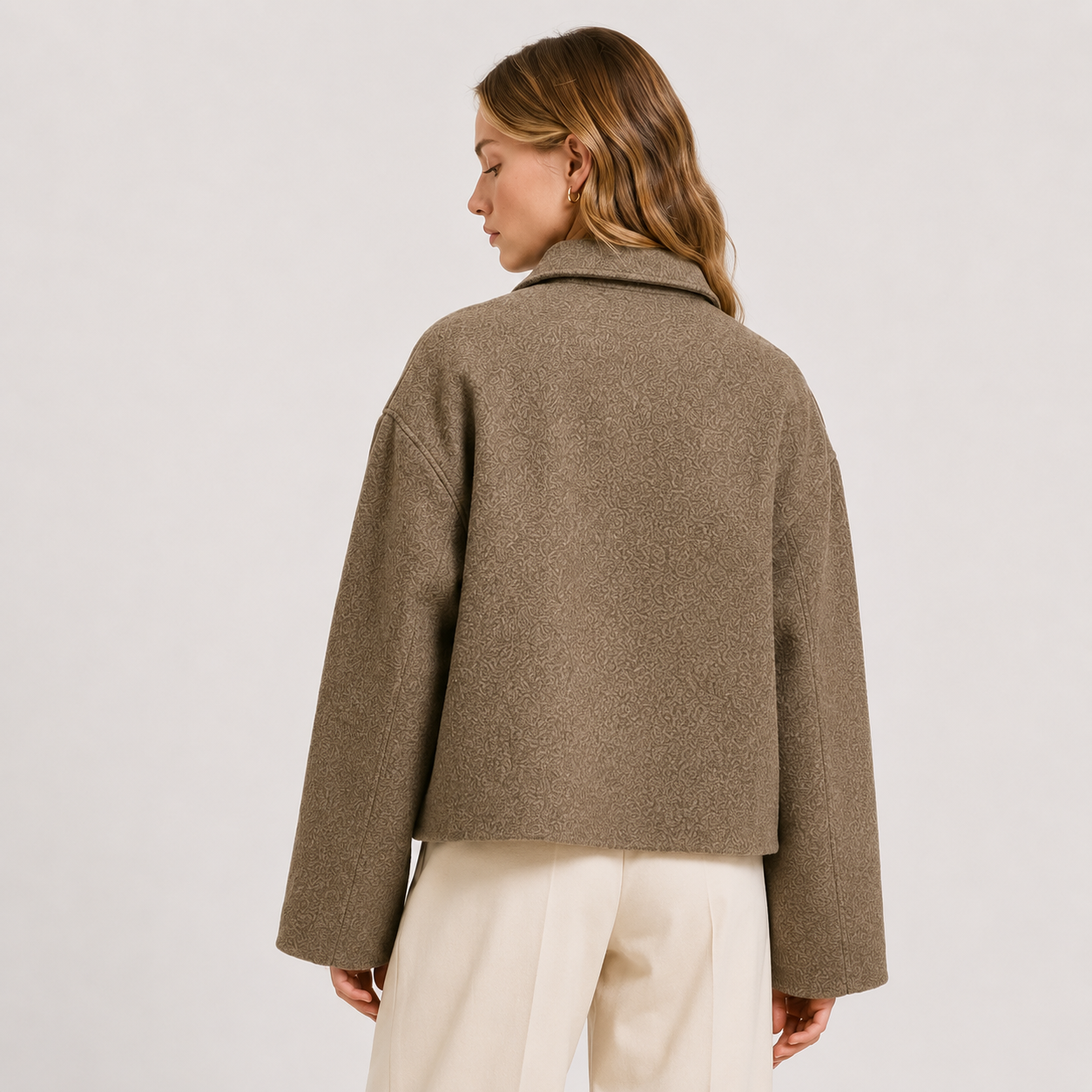 Women's Relaxed Fit Button Front Jacket for Fall and Winter